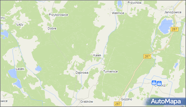 mapa Kałek gmina Lubsko, Kałek gmina Lubsko na mapie Targeo