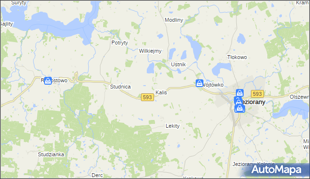 mapa Kalis, Kalis na mapie Targeo