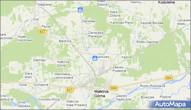 mapa Kańkowo, Kańkowo na mapie Targeo