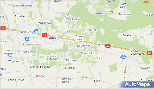 mapa Karszówka, Karszówka na mapie Targeo