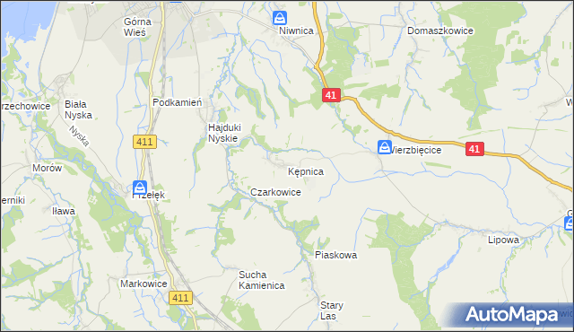 mapa Kępnica, Kępnica na mapie Targeo