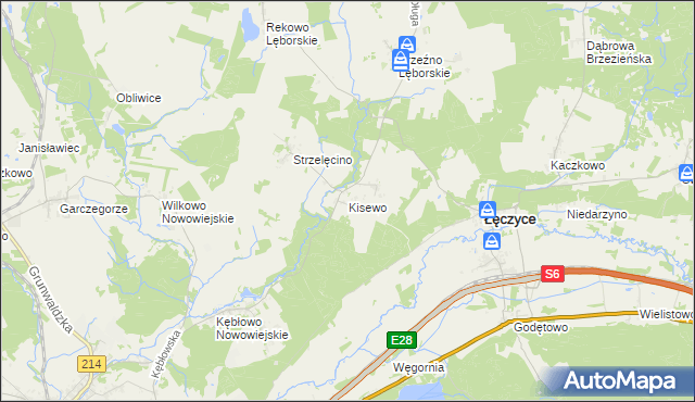 mapa Kisewo, Kisewo na mapie Targeo