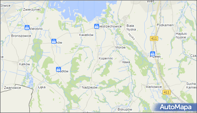 mapa Koperniki, Koperniki na mapie Targeo