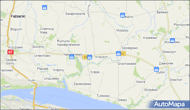 mapa Krojczyn, Krojczyn na mapie Targeo