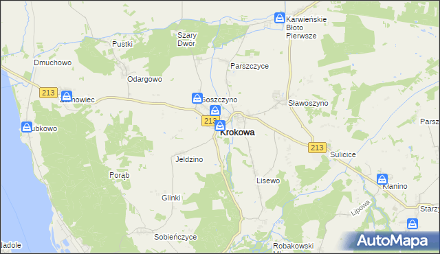 mapa Krokowa, Krokowa na mapie Targeo