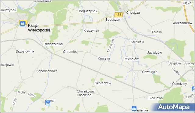 mapa Kruczyn, Kruczyn na mapie Targeo