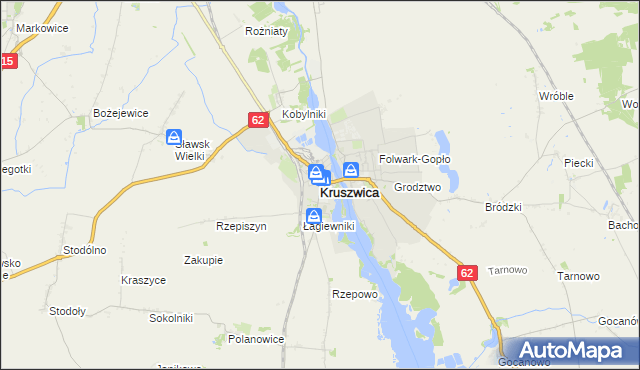 mapa Kruszwica, Kruszwica na mapie Targeo