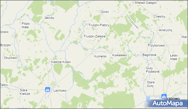 mapa Kumelsk, Kumelsk na mapie Targeo