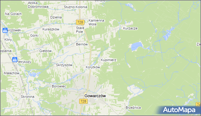 mapa Kupimierz, Kupimierz na mapie Targeo