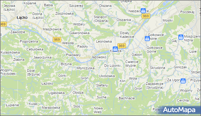 mapa Łazy Brzyńskie, Łazy Brzyńskie na mapie Targeo