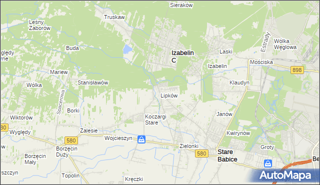 mapa Lipków, Lipków na mapie Targeo