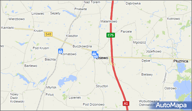 mapa Lisewo powiat chełmiński, Lisewo powiat chełmiński na mapie Targeo