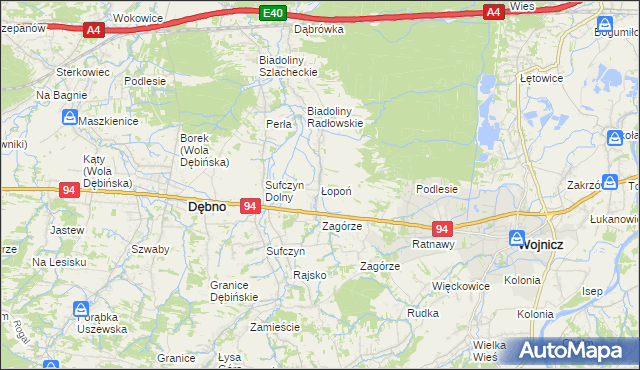 mapa Łopoń, Łopoń na mapie Targeo