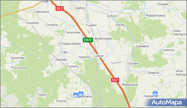 mapa Lubice, Lubice na mapie Targeo