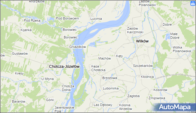 mapa Machów, Machów na mapie Targeo