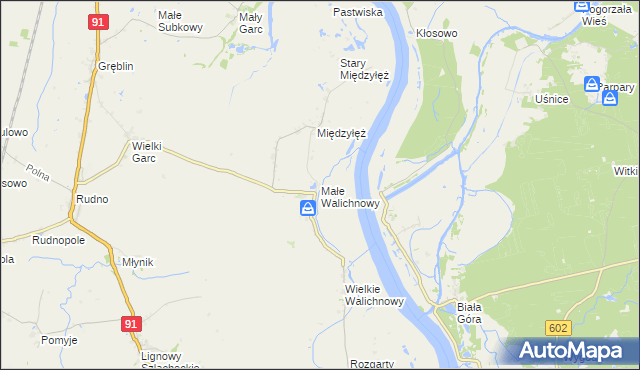 mapa Małe Walichnowy, Małe Walichnowy na mapie Targeo