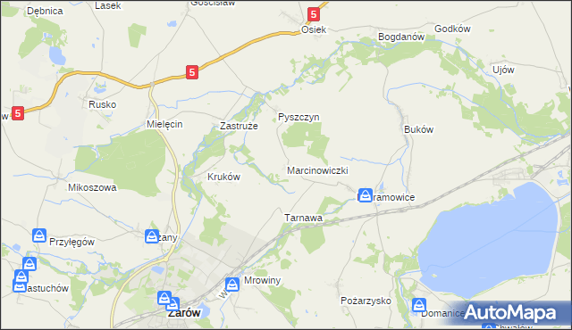 mapa Marcinowiczki, Marcinowiczki na mapie Targeo