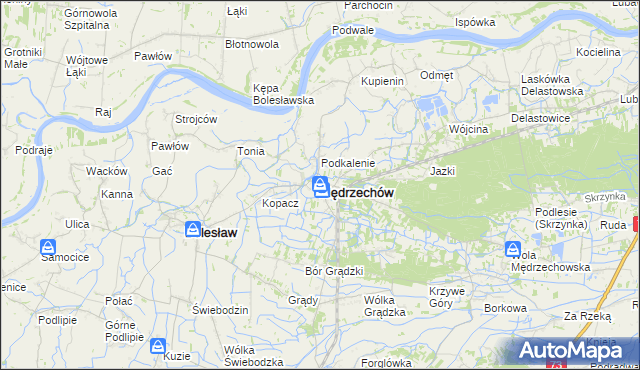 mapa Mędrzechów, Mędrzechów na mapie Targeo