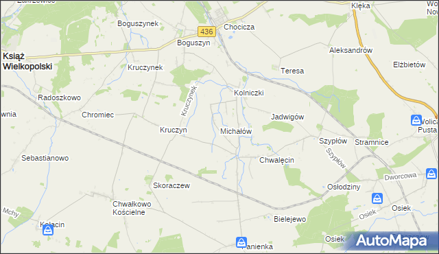 mapa Michałów gmina Nowe Miasto nad Wartą, Michałów gmina Nowe Miasto nad Wartą na mapie Targeo