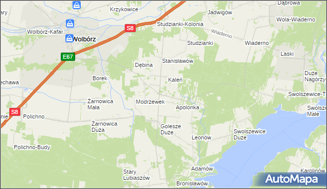 mapa Młoszów, Młoszów na mapie Targeo