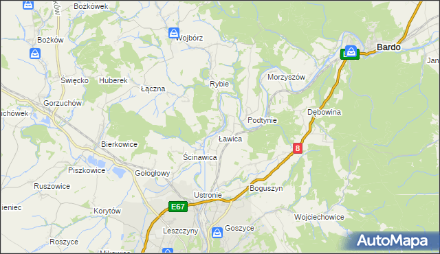 mapa Młynów gmina Kłodzko, Młynów gmina Kłodzko na mapie Targeo