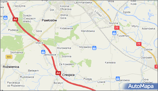 mapa Morawsko gmina Jarosław, Morawsko gmina Jarosław na mapie Targeo