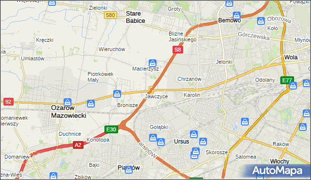mapa Mory gmina Ożarów Mazowiecki, Mory gmina Ożarów Mazowiecki na mapie Targeo