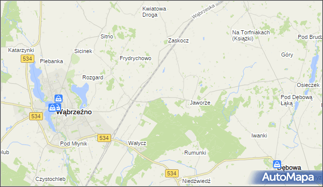 mapa Myśliwiec, Myśliwiec na mapie Targeo