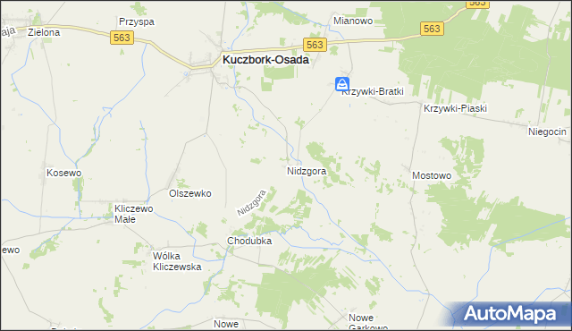 mapa Nidzgora, Nidzgora na mapie Targeo