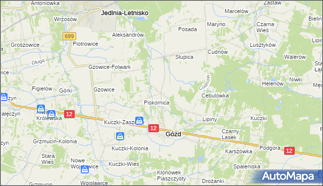 mapa Niemianowice, Niemianowice na mapie Targeo