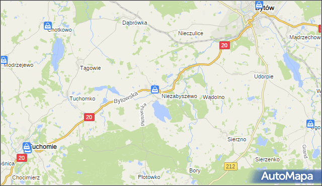 mapa Niezabyszewo, Niezabyszewo na mapie Targeo