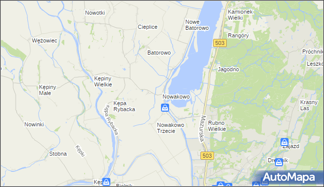 mapa Nowakowo gmina Elbląg, Nowakowo gmina Elbląg na mapie Targeo