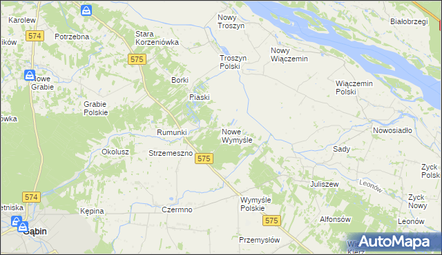 mapa Nowe Wymyśle, Nowe Wymyśle na mapie Targeo