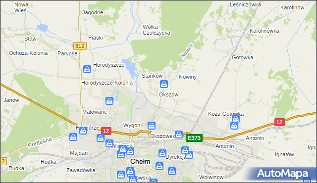 mapa Okszów, Okszów na mapie Targeo