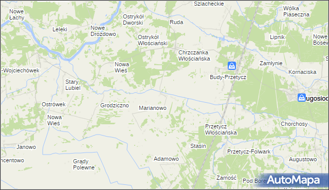 mapa Olszaki, Olszaki na mapie Targeo