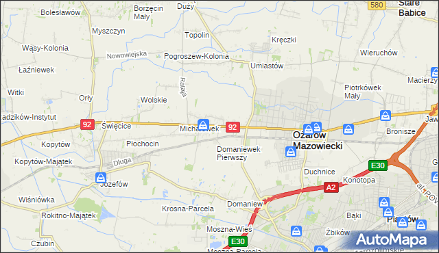 mapa Ołtarzew, Ołtarzew na mapie Targeo