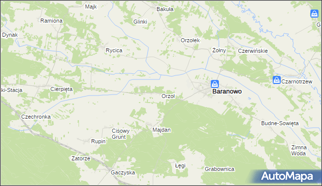 mapa Orzoł, Orzoł na mapie Targeo