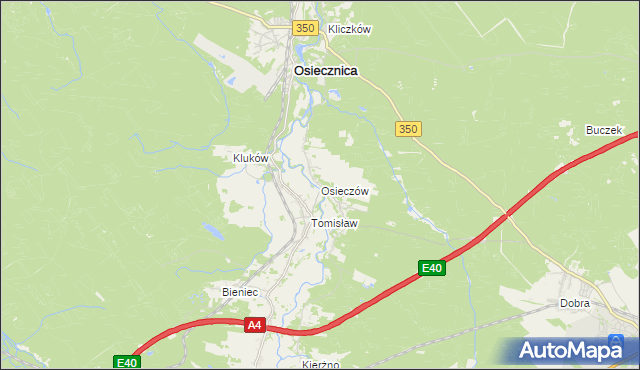 mapa Osieczów, Osieczów na mapie Targeo