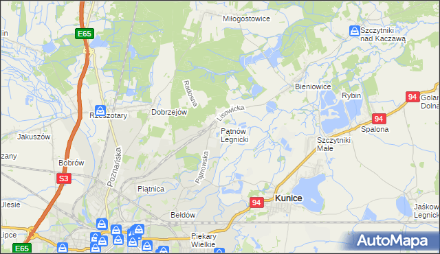 mapa Pątnów Legnicki, Pątnów Legnicki na mapie Targeo