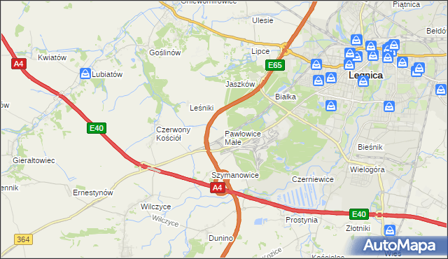 mapa Pawłowice Małe gmina Krotoszyce, Pawłowice Małe gmina Krotoszyce na mapie Targeo