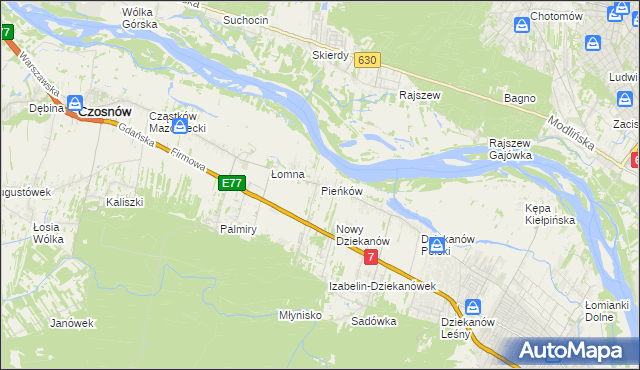 mapa Pieńków, Pieńków na mapie Targeo