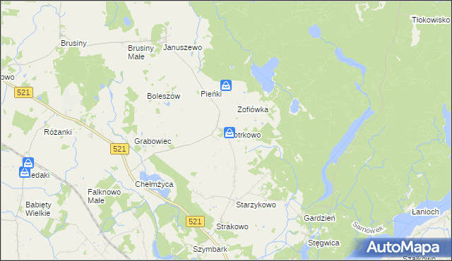 mapa Piotrkowo gmina Susz, Piotrkowo gmina Susz na mapie Targeo