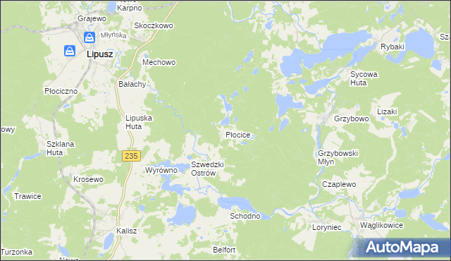 mapa Płocice, Płocice na mapie Targeo