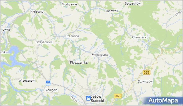 mapa Płoszczyna, Płoszczyna na mapie Targeo