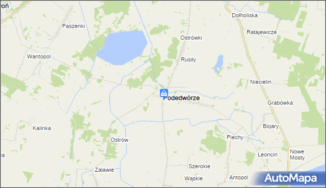 mapa Podedwórze, Podedwórze na mapie Targeo