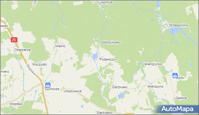 mapa Podwilczyn, Podwilczyn na mapie Targeo