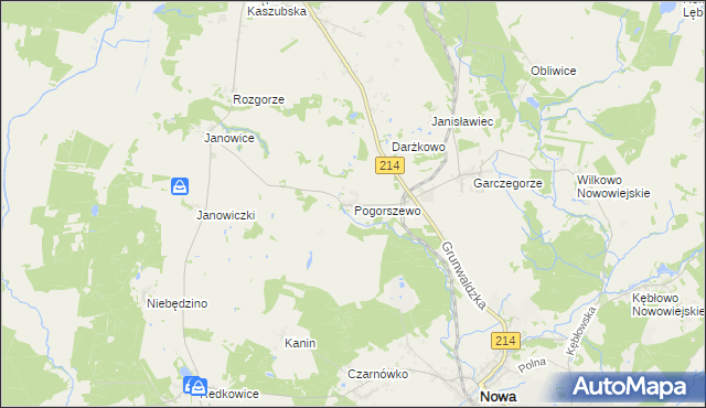 mapa Pogorszewo, Pogorszewo na mapie Targeo