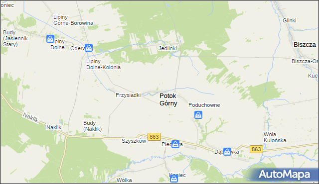 mapa Potok Górny, Potok Górny na mapie Targeo