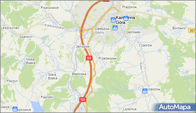 mapa Przedwojów, Przedwojów na mapie Targeo