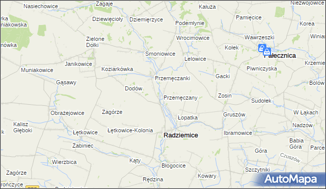 mapa Przemęczany, Przemęczany na mapie Targeo